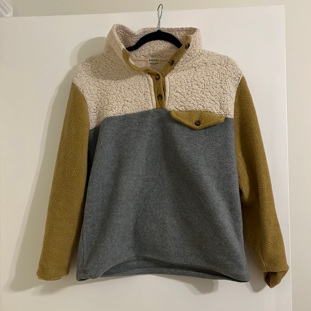 Multi-color sweater.
